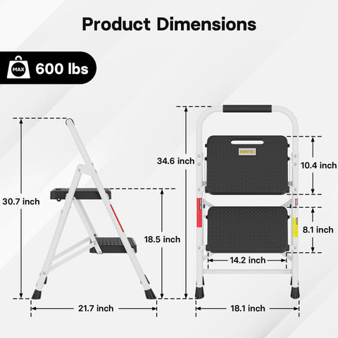 BONTEC 2-Step Ladder ideal for kitchen overhead tasks.