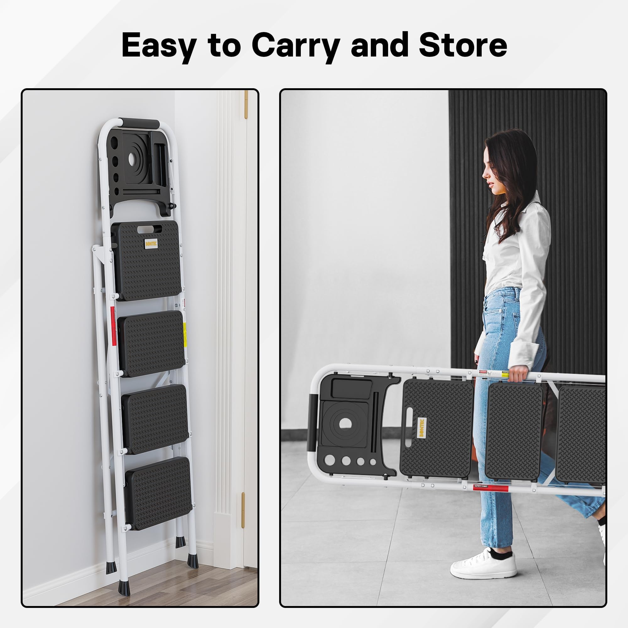 BONTEC easy-assembly ladder with pre-assembled main frame