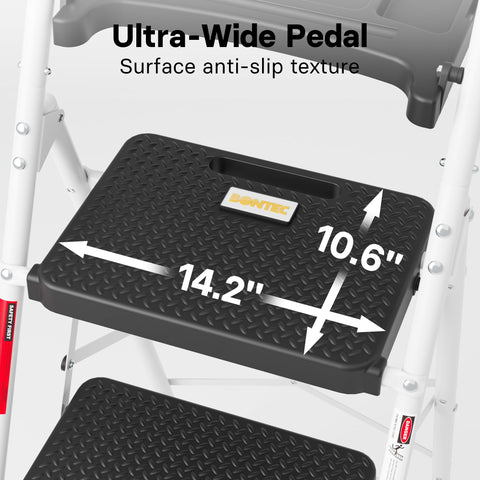 BONTEC ladder tool tray attached for quick-access tools during tasks