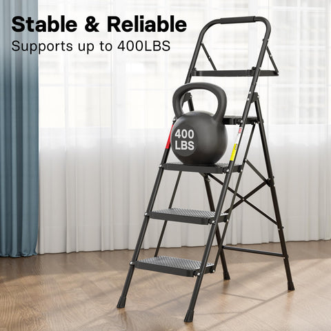 BONTEC folded ladder 2-7 inches thick enables compact storage in tight spaces