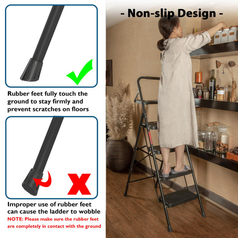 BONTEC ladder wide steps offer stable footing and user comfort