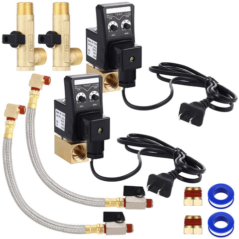 Bonuci electronic drain valve kit assembly showing the complete set for efficient condensate removal.