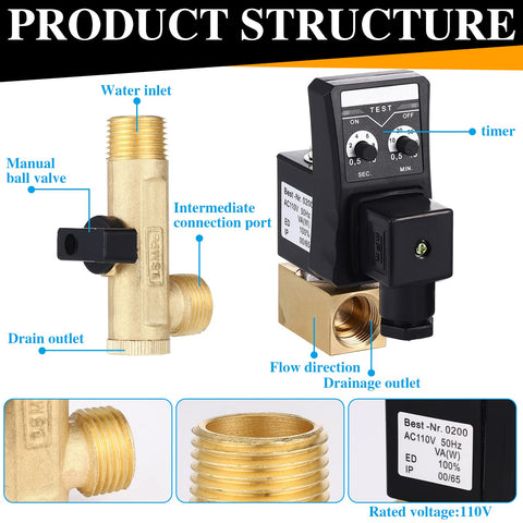 Bonuci flexible braided hose section preventing kinking at the drain line.
