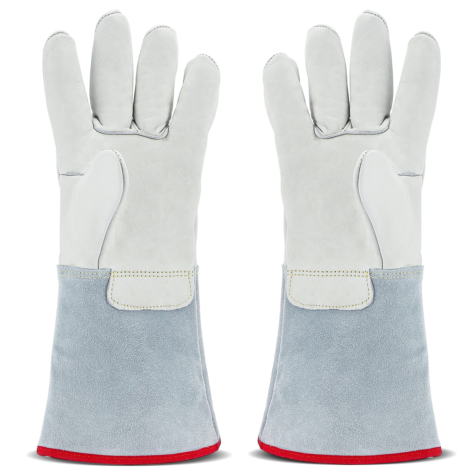 Bonvoisin cryogenic gloves 36cm long ready for LN2 handling.