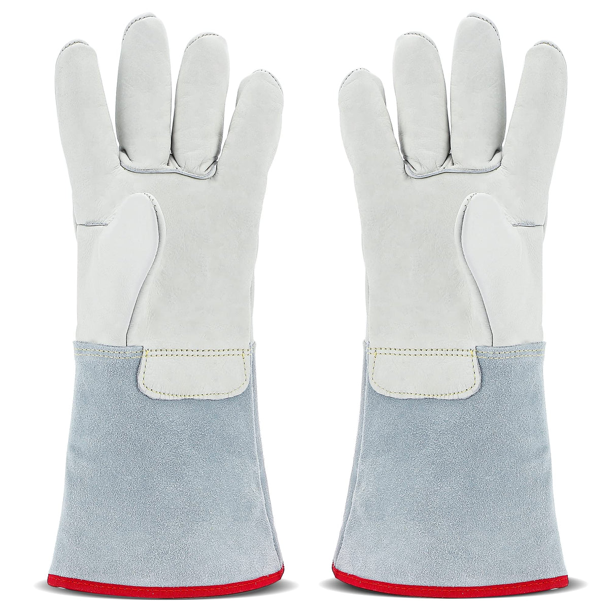 Bonvoisin cryogenic gloves 36cm long ready for LN2 handling.