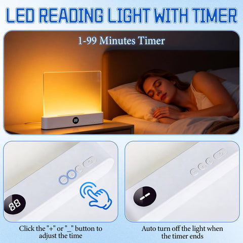BookLight full-page illumination helps you read comfortably in bed without shadows