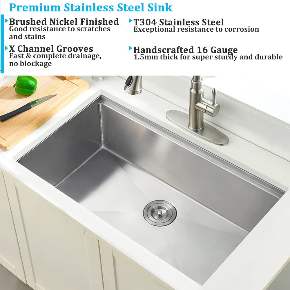 BoomHoze 10-inch deep sink ideal for bulky pots and trays.