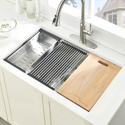 BoomHoze workstation ledges showing built‑in accessories for easy prep.