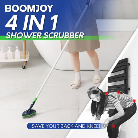 BOOMJOY V-shaped grout brush targets grout lines in tight corners.