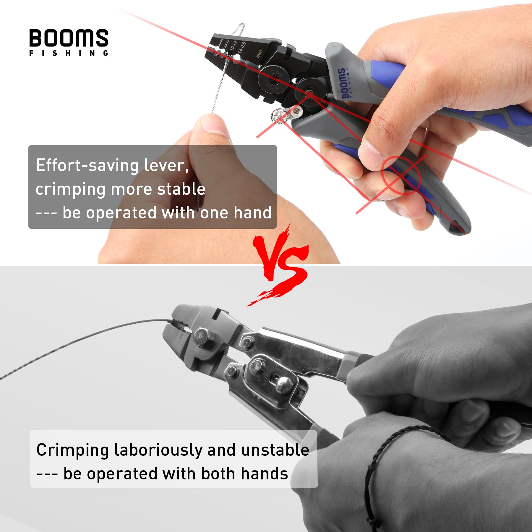 CP4 crimp sleeves set shown for versatile leader making with Booms Fishing