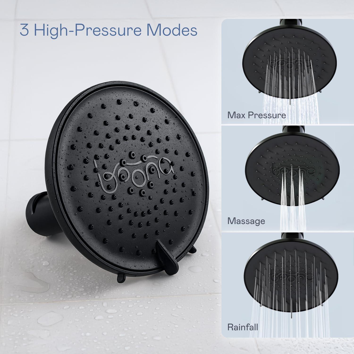 BOONA Original Tandem Shower 304 stainless steel and brass ensure durable luxury.