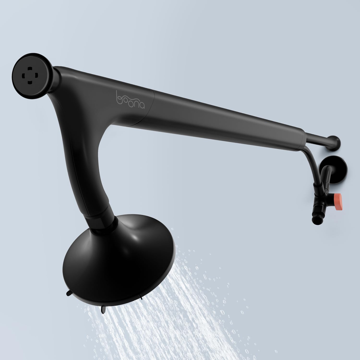 BOONA original tandem shower with dual heads delivering balanced warmth for two