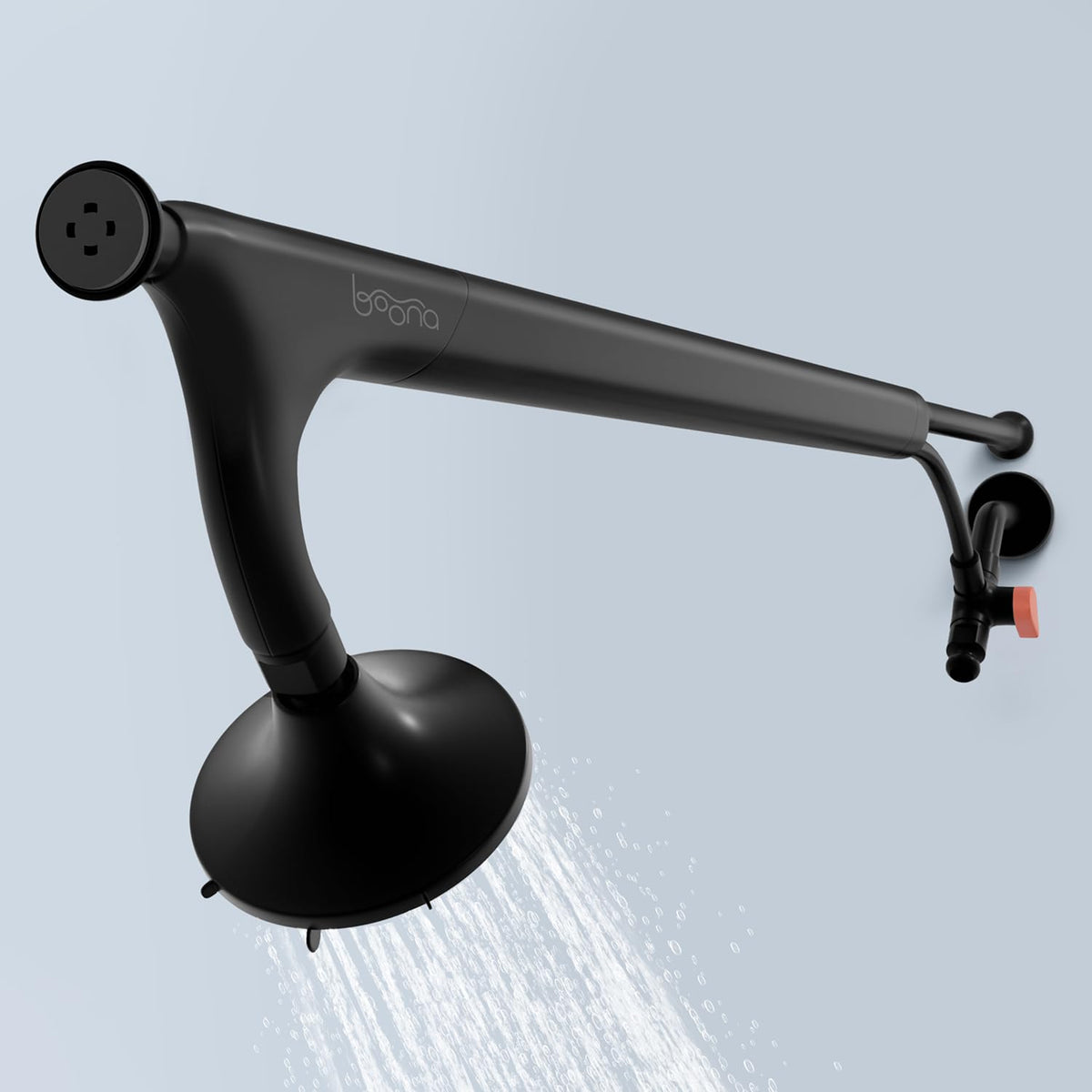 BOONA original tandem shower with dual heads delivering balanced warmth for two