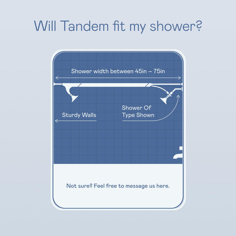 BOONA Original Tandem Shower midnight black finish adds modern style.