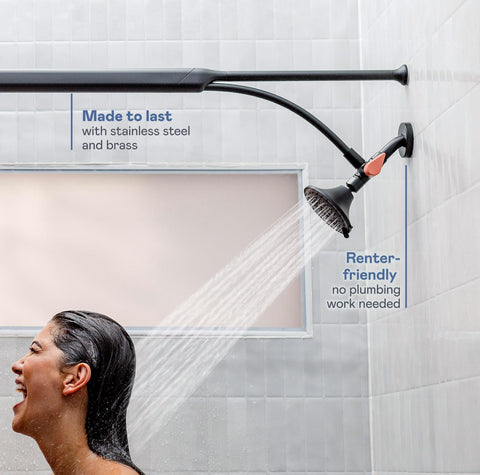 BOONA Original Tandem Shower rainfall mode delivers gentle, immersive coverage.