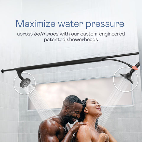 BOONA Original Tandem Shower delivers strong water pressure for two showers.