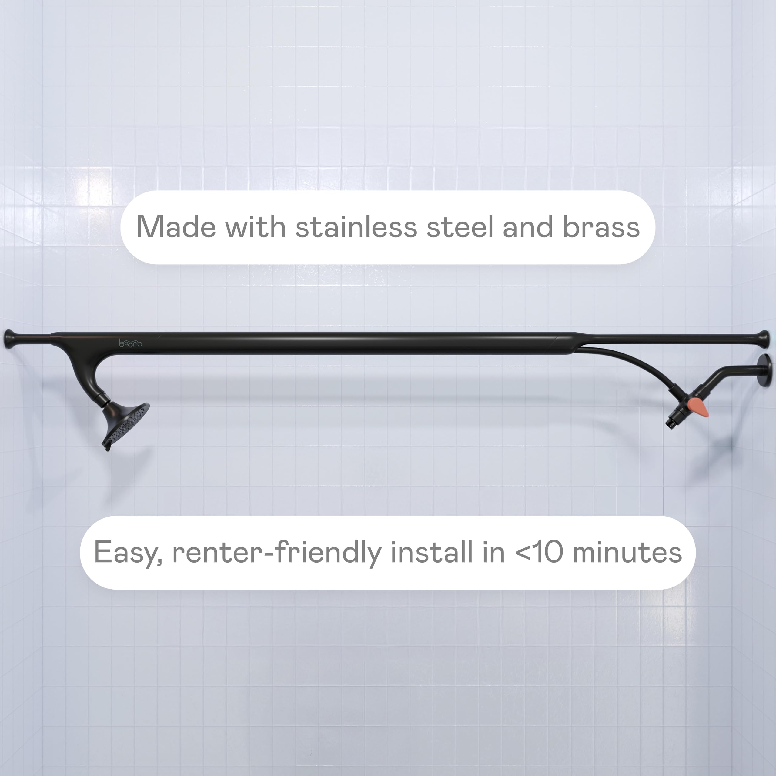BOONA stainless steel and brass design built to resist rust and last