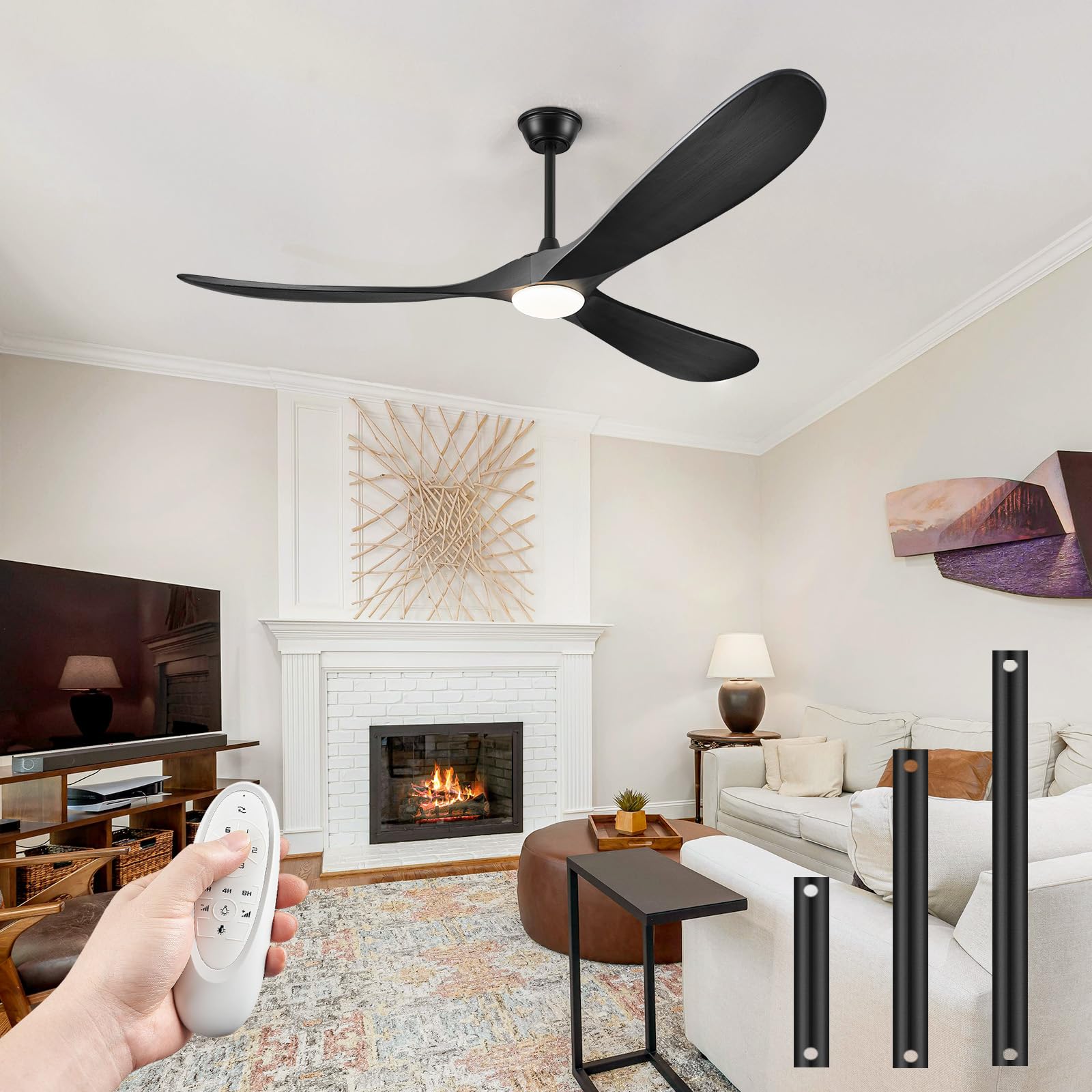 BOOSANT easy install with multiple downrods supports various ceiling heights