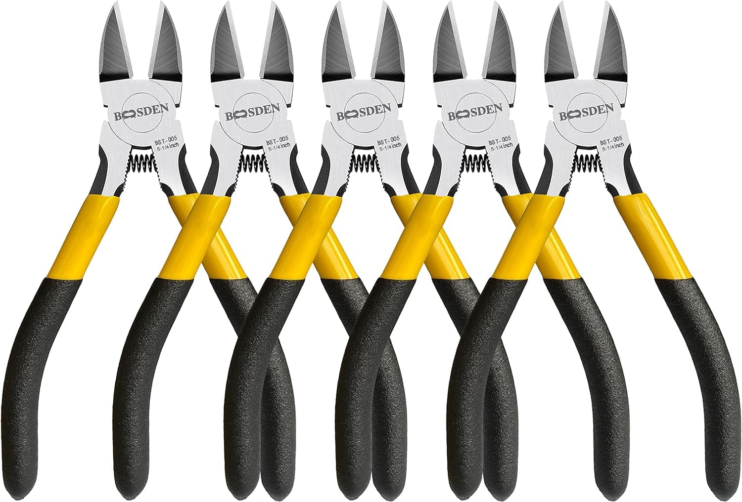 BOOSDEN 5-inch wire cutters set — full packaging, ideal for jewelry making and crafting.