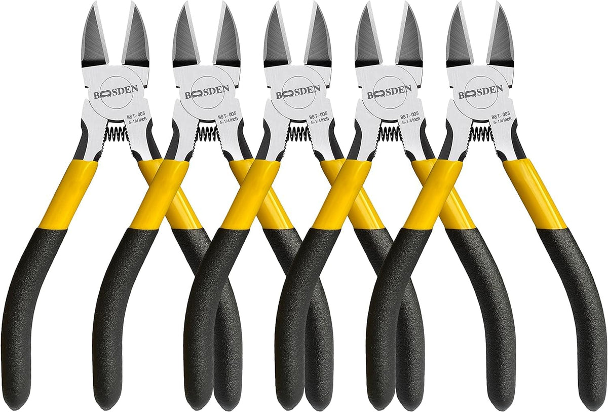 BOOSDEN 5-inch wire cutters set — full packaging, ideal for jewelry making and crafting.