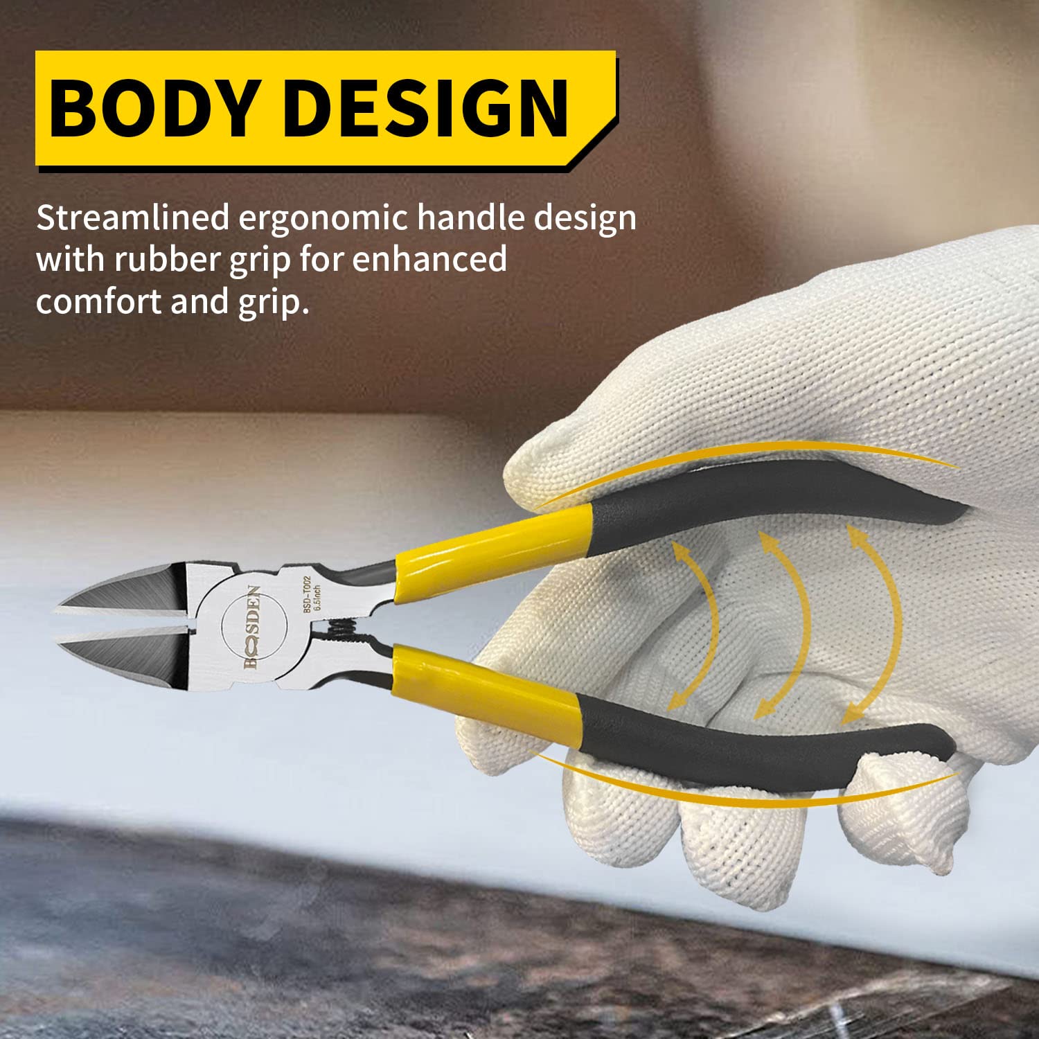 Boosden wire cutters cutting soft copper and aluminum wires with ease.