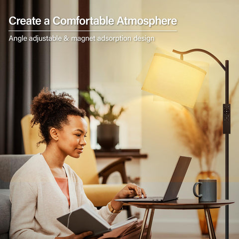 BoostArea natural linen shade softens light and protects eyes
