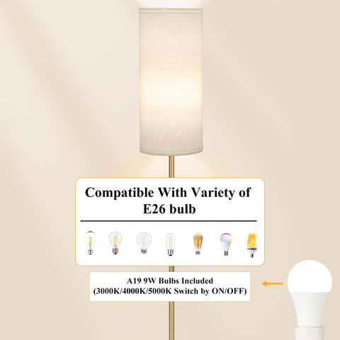 BoostArea floor lamp with foot switch for easy operation from a couch or desk.