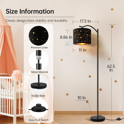 BoostArea mid-century black lamp adds modern style.