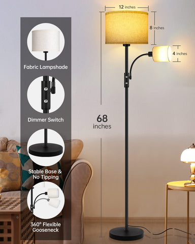 BoostArea reading light beside the sofa for relaxed evenings
