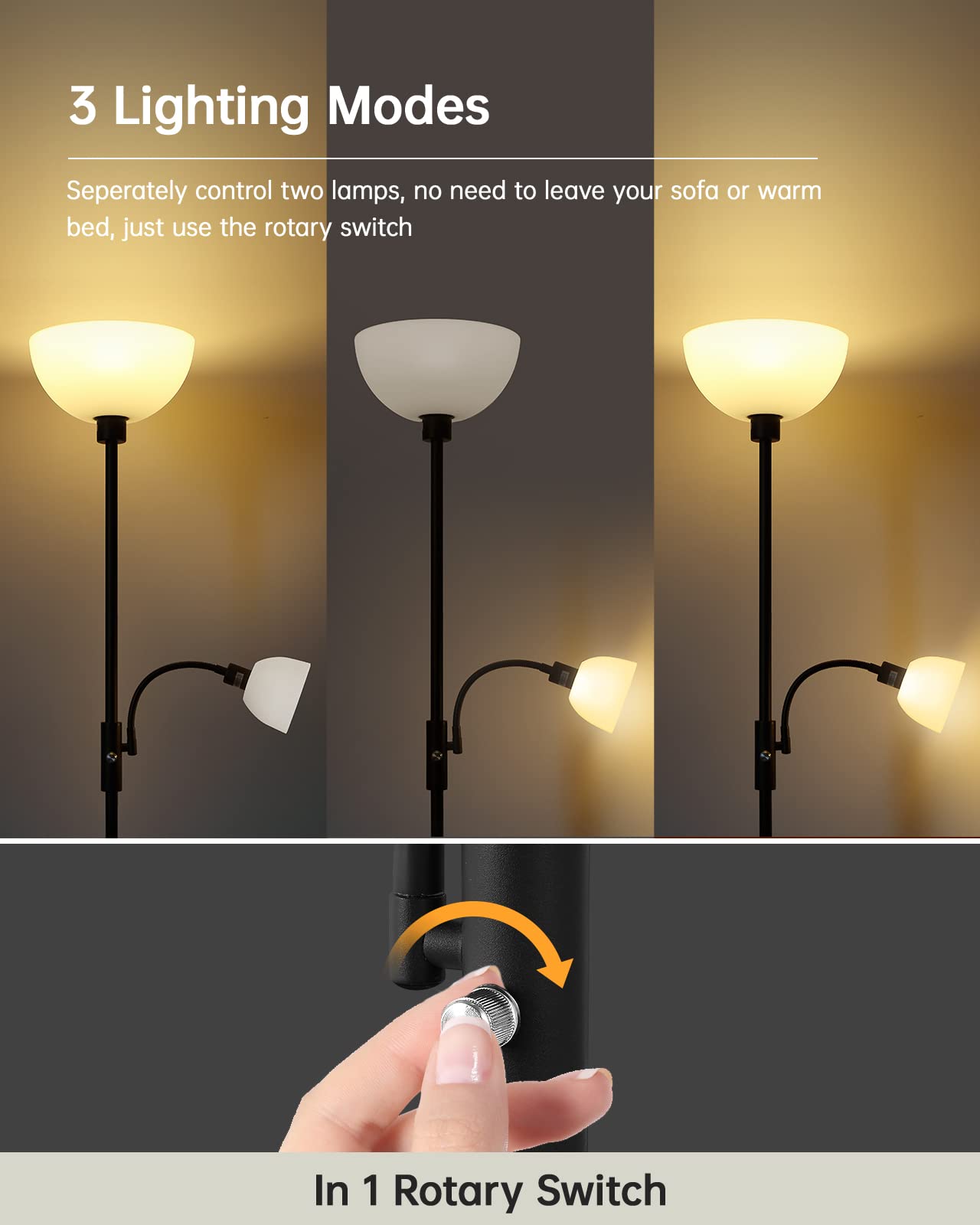 BoostArea floor lamp with safe stable base ideal around kids and pets.