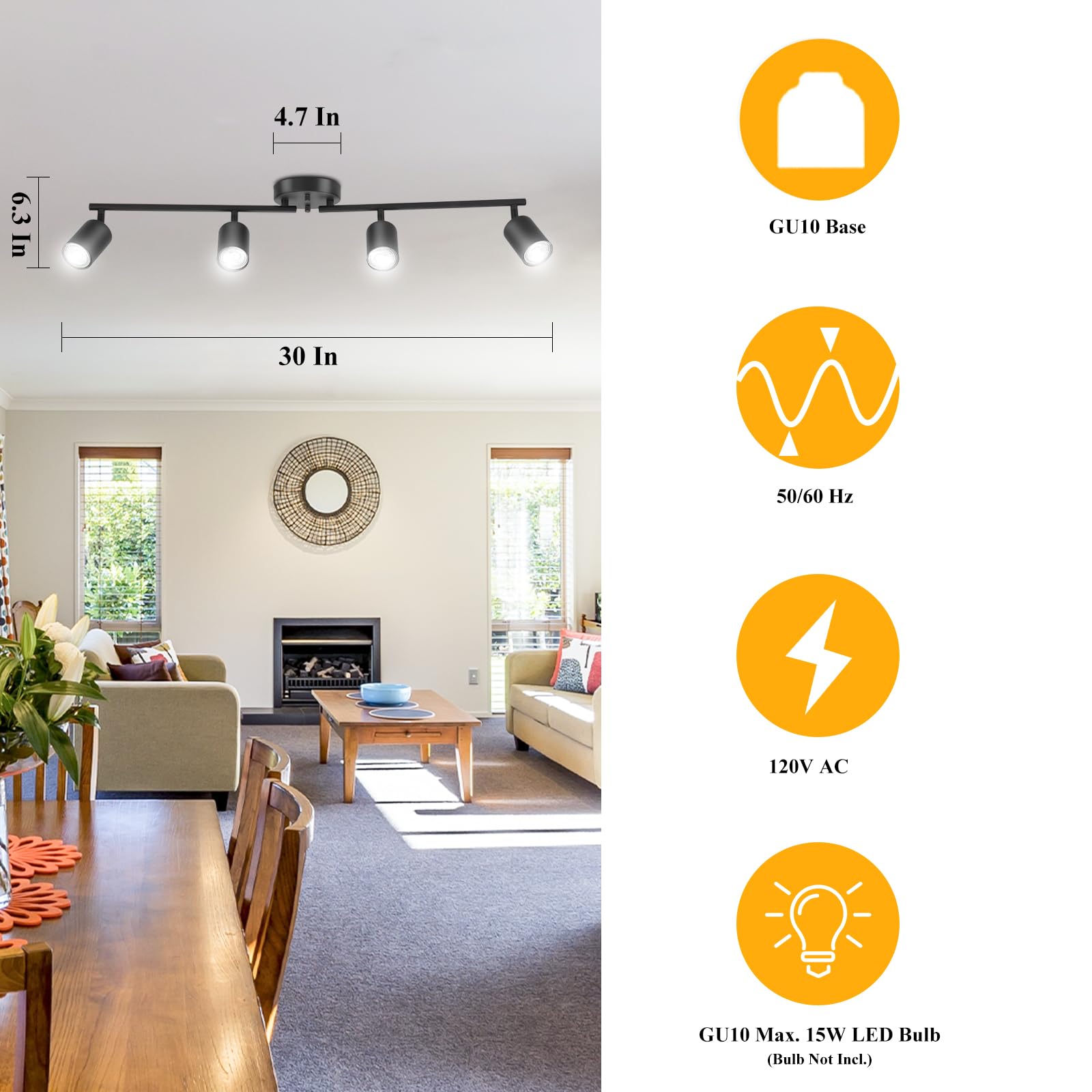 BoostArea LED track lighting ideal for kitchen or dining areas with adjustable ambience.