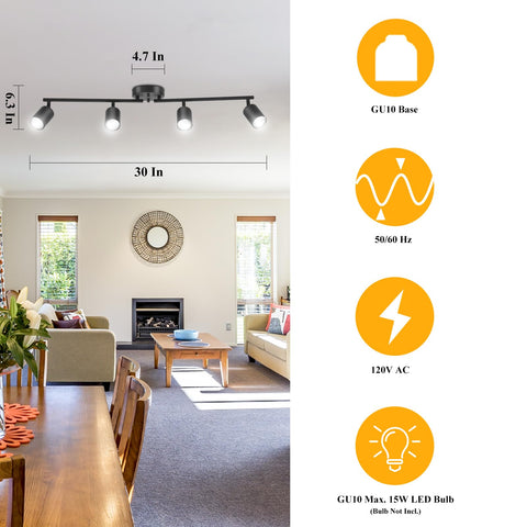 BoostArea LED track lighting ideal for kitchen or dining areas with adjustable ambience.