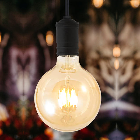 BoostArea large globe 4.92in 6W suitable for visible bulbs in fixtures.