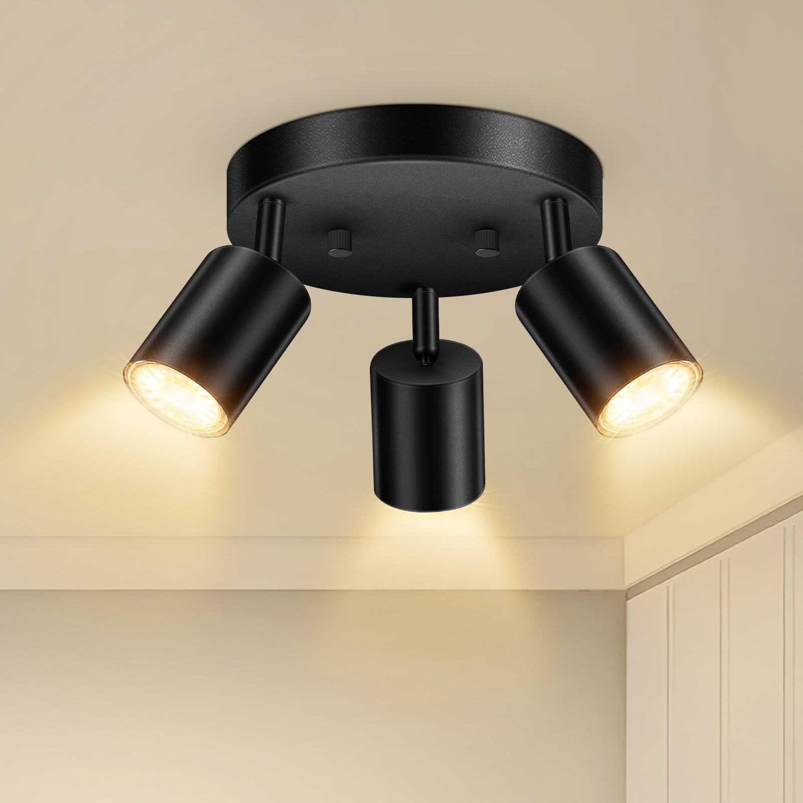 BoostArea LED 3-light track kit mounted on ceiling for flexible illumination