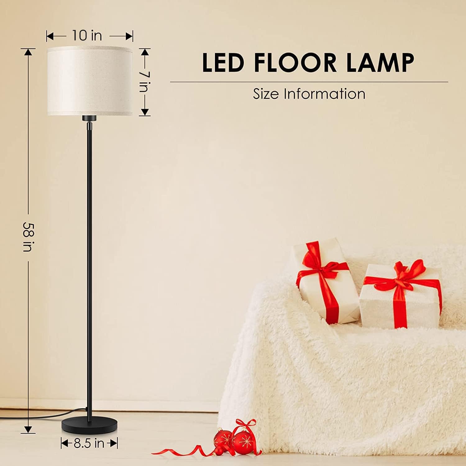 BoostArea non-slip base keeps the lamp steady on wood and carpet floors.