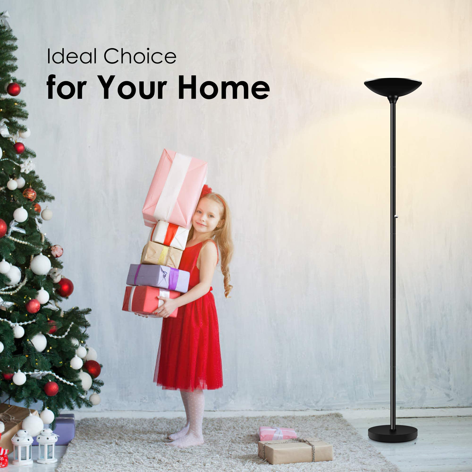 BoostArea torchiere lamp energy-saving LEDs reduce electricity usage.