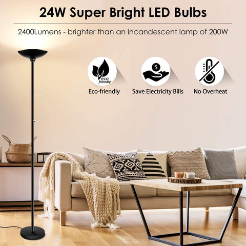 BoostArea torchiere lamp pole assembly for a clean, tool-free setup.