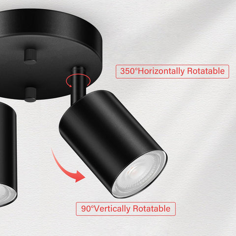 BoostArea track heads rotate 350 degrees for precise highlights on art or countertops