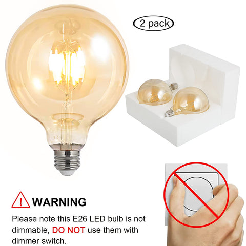 BoostArea vintage Edison amber glass bulb adds retro charm to chandeliers.