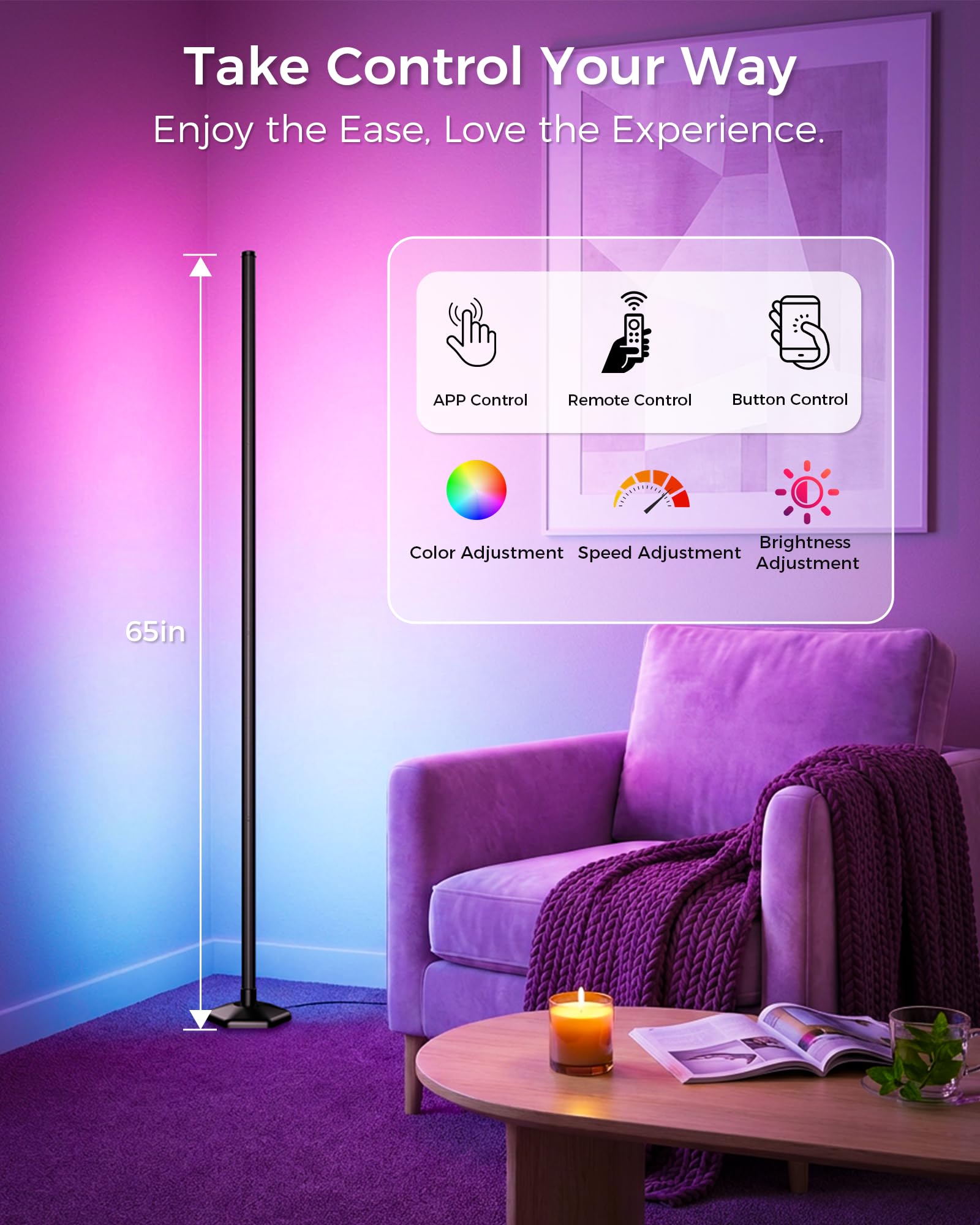 Boostool 65-inch stand saves space with a stable base for reliable support