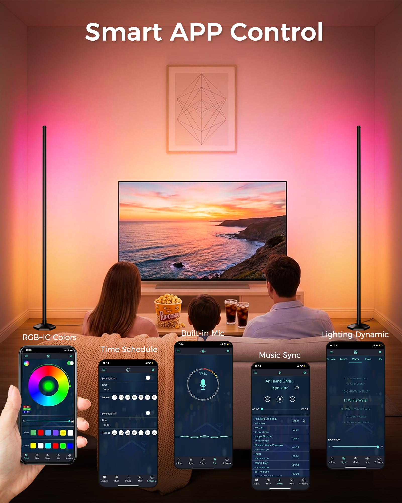 Boostool living room corner lamp adds decorative glare-free glow