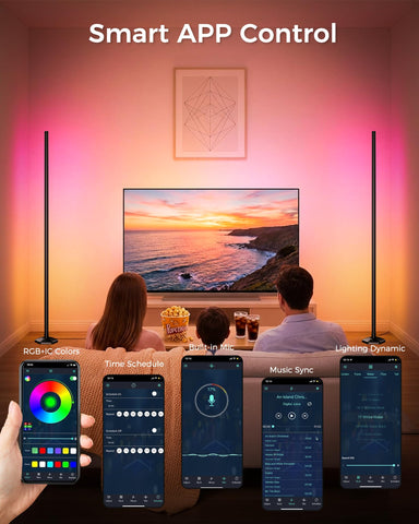 Boostool living room corner lamp adds decorative glare-free glow