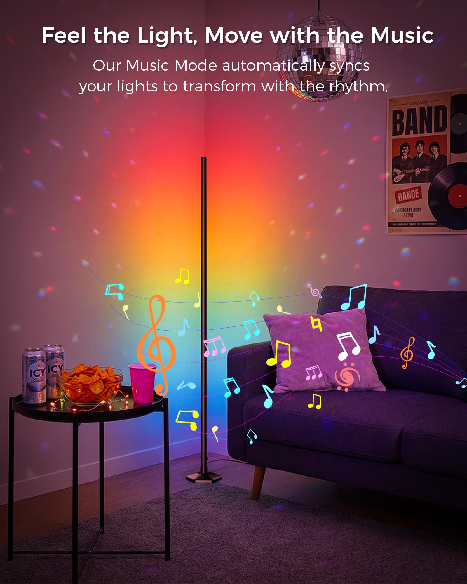 Boostool music-sync mode pulses with your favorite tunes for immersive entertainment