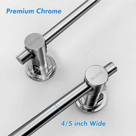 BOPai extra-wide 0.8-inch bar promotes faster towel drying and reduced mildew.