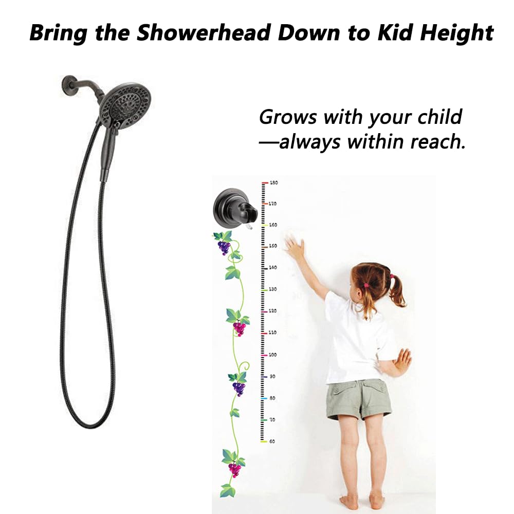 BOPai vertical mount design demonstrates straight-out showerhead orientation.