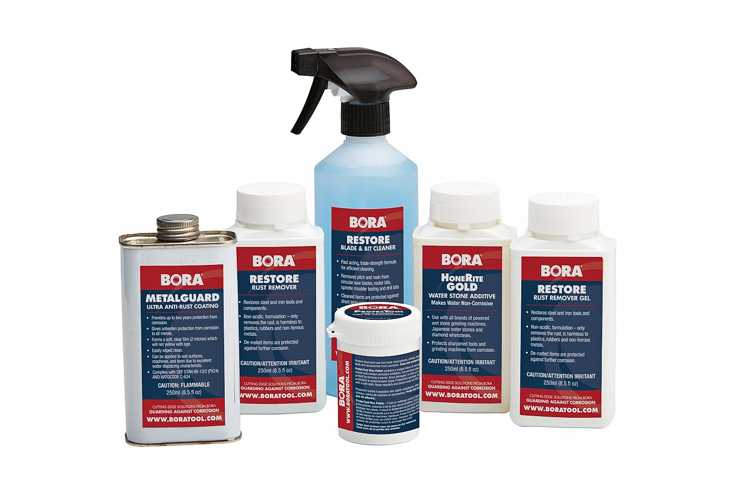 BORA HoneRite Gold wipe adds extra corrosion protection after sharpening.