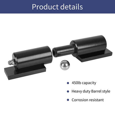 BORDERSMOVER barrel hinge close-up with visible pin and bearing area