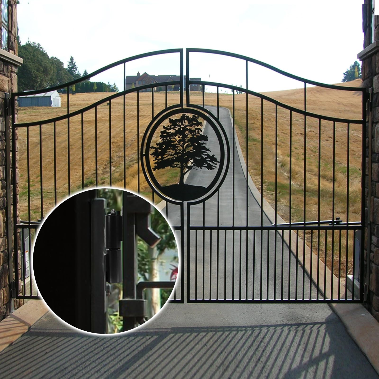 BORDERSMOVER trailer gate hinge enabling smooth swing on ramps