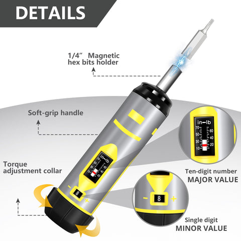 Bore Baby torque-wrench dial shows easy-to-read adjustment for delicate tasks