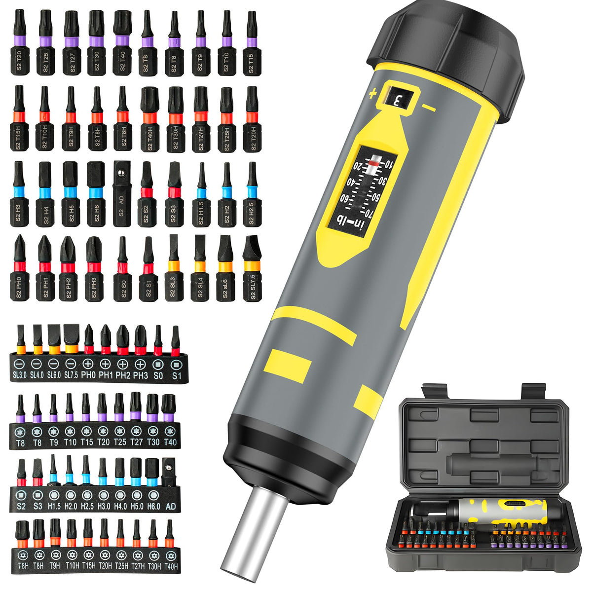 Bore Baby torque wrench set in case for precise bicycle maintenance
